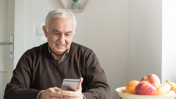 Man looking at phone