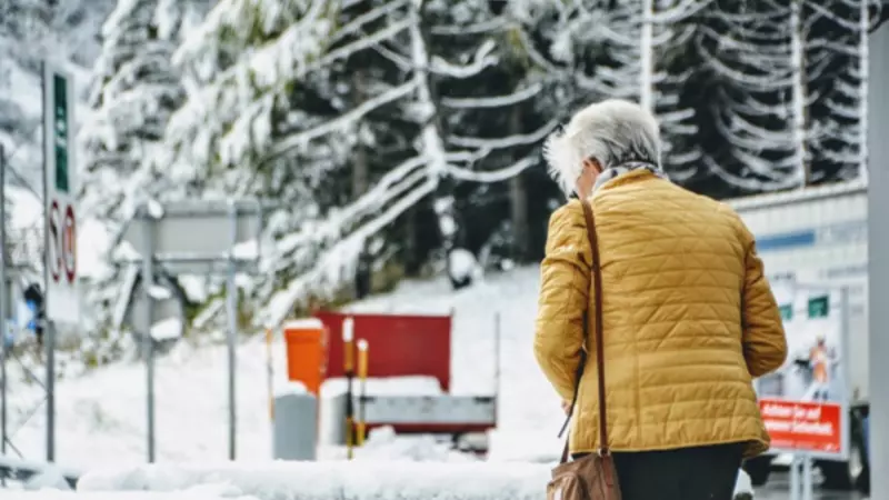 Older woman colder weather