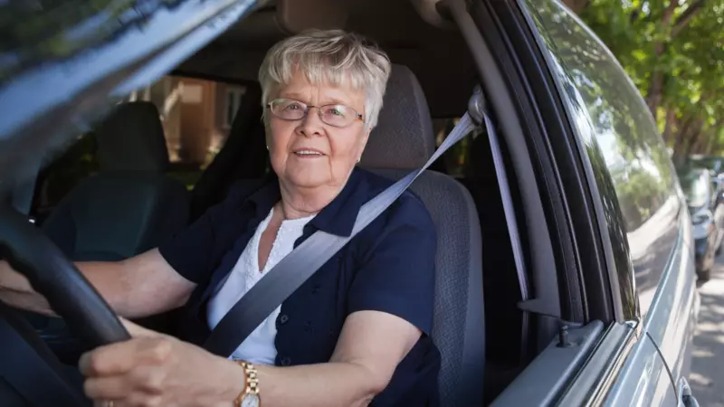 Older woman driving