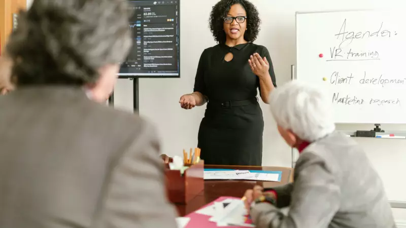 Woman presenting to office