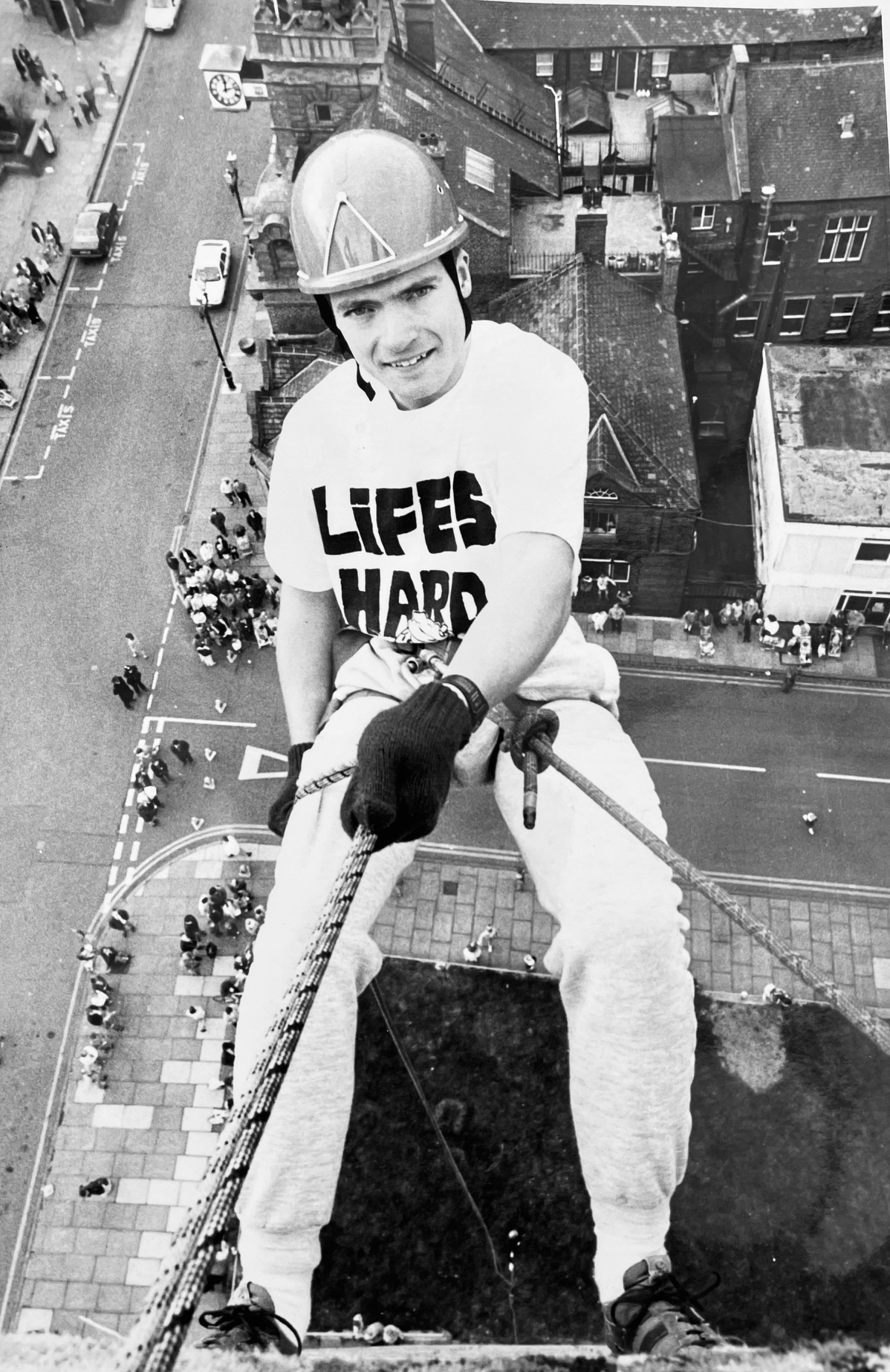 Graham Simpson MSP abseiling